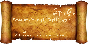 Szeverényi Gyöngyi névjegykártya